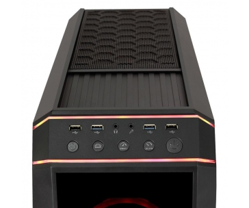 CHIEFTEC skříň Miditower STALLION II, GP-02-OP Black, 4x RGB Rainbow Fan, 2 x USB 3.0/1x USB 2.0, side glass