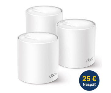 BAZAR - TP-Link Deco X50(3-pack) WiFi6 Mesh (AX3000,2,4GHz/5GHz,3xGbELAN/WAN) - použitý