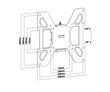 Nástěnný držák na televizory s náklonem Fiber Mounts M5C97