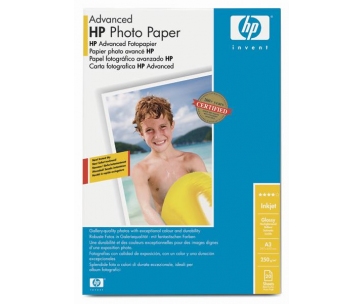 HP Advanced Glossy Photo Paper-20 sht/A3/297 x 420 mm,  10.5 mil,  250 g/m2, Q8697A