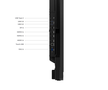 LENOVO LCD T75 - 75”,IPS,matný,16:9,3840x2160,Touch,60Hz,8ms,400cd/m2,1200:1,HDMI,DP,USB-C,ThB,RJ45,USBHub,VESA