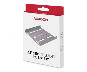 AXAGON RHD-125S, kovový rámeček pro 1x 2.5" HDD/SSD do 3.5" pozice, šedý