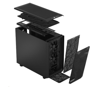 FRACTAL DESIGN skříň Meshify 2 Black Solid, USB 3.1 Type-C, 2x USB 3.0, bez zdroje, E-ATX