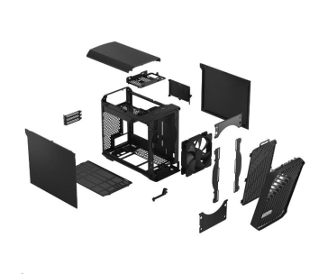 FRACTAL DESIGN skříň Torrent Nano Black Solid, USB 3.1 Type-C, 2x USB 3.0, bez zdroje, mITX