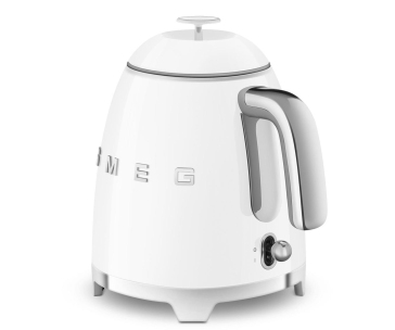 Smeg KLF05WHEU, mini rychlovarná konvice, 0,8 l / 3 šálky, 1400 W, styl 50. let, bílá