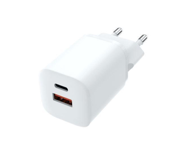 Solight rychlonabíječka USB-C + USB-A, GaN 33W PD, bílá