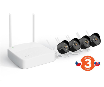 Tenda K4W-3TC - kamerový WiFi set, 4x IP 2K kamera, NVR rekordér, zvuk, noční vidění