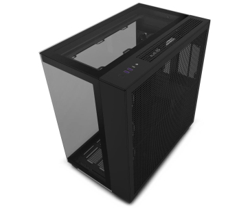 NZXT skříň H9 Elite dvoukomorová ATX / 3xRGB 120 mm / 1x 120mm fan / prosklená / RGB&fan controler / černá