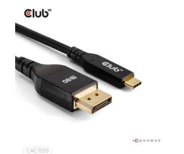 Club3D Kabel USB-C na DisplayPort 2.1, 10K60Hz, DSC1.2, UHBR10, 1m