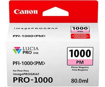 Canon CARTRIDGE PFI-1000M purpurová pro ImagePROGRAF PRO-1000 (965 str.)