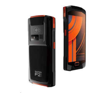 Sunmi P2 lite, 1D, USB, BT (BLE), Wi-Fi, 4G, NFC, GPS, black, anthracite, orange, Android