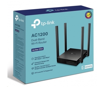 TP-Link Archer C54 WiFi5 router (AC1200, 2,4GHz/5GHz, 4x100Mb/s LAN, 1x100Mb/s WAN)