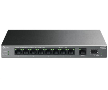 TP-Link LiteWave switch LS1210GP (9xGbE, 1xSFP, 8xPoE+, 61W, fanless)