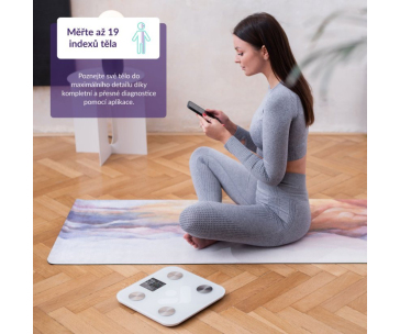 BAZAR - TrueLife FitScale W7 BT - Bioelektrická impedanční bluetooth váha - bílá - Rozbaleno (Komplet)