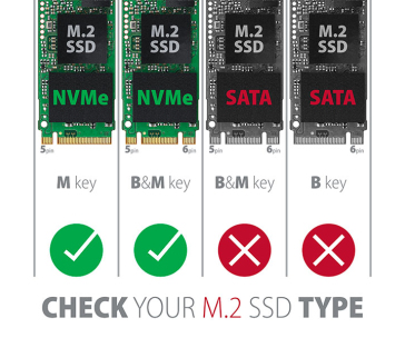 Bazar - AXAGON EEM2-UG2, USB-C 3.2 Gen 2 - M.2 NVMe SSD kovový box, délka 42 až 80 mm, z opravy