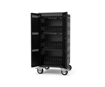 PORT nabíjecí skříňka pro 30 notebooků + 1 Rack U19", černá