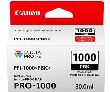 Canon CARTRIDGE PFI-1000PBK photo černá pro ImagePROGRAF PRO-1000 (256 str.)