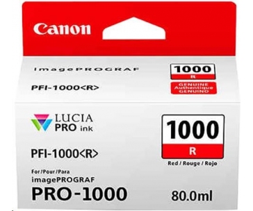 Canon CARTRIDGE PFI-1000R červená pro ImagePROGRAF PRO-1000 (935 str.)