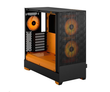 FRACTAL DESIGN skříň Pop Air RGB Orange Core TG Clear Tint, 2x USB 3.0, bez zdroje, ATX