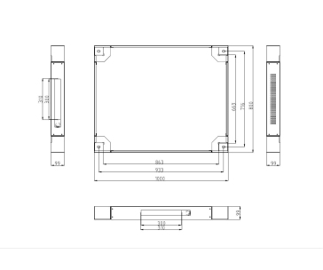 LEXI-Net podstavec s filtrem pro stojanový rozvaděč 800x1000, šedý