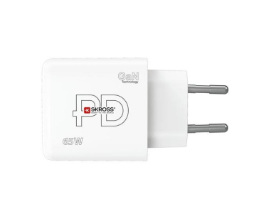 SKROSS USB A+C nabíjecí adaptér Power charger 65W GaN EU, Power Delivery, typ C