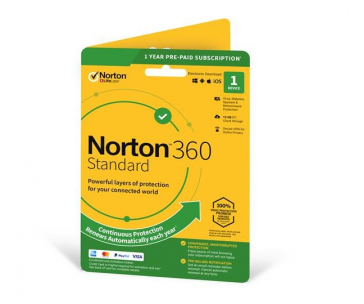 NORTON 360 STANDARD 10GB + VPN 1 uživatel pro 1 zařízení na 1 rok ESD