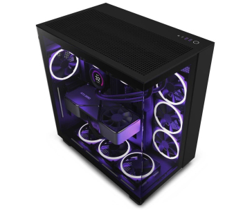 BAZAR - NZXT skříň H9 Flow dvoukomorová ATX / 4x120mm fan / až 10xfan / perforovaný top / proskl. bočnice, ROZBALENO