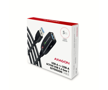 AXAGON ADR-305, USB 3.2 Gen 1 A-M -> A-F aktivní prodlužovací / repeater kabel, 5m