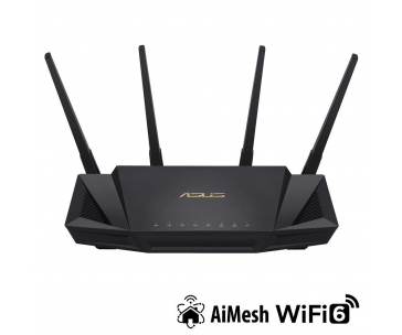 ASUS RT-AX58U V2 (AX3000) WiFi 6 Extendable Router, AiMesh, 4G/5G Mobile Tethering