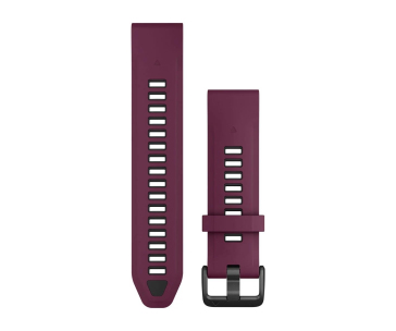 Řemínky QuickFit® 20 Watch Bands, Merlot/Graphite Silicone