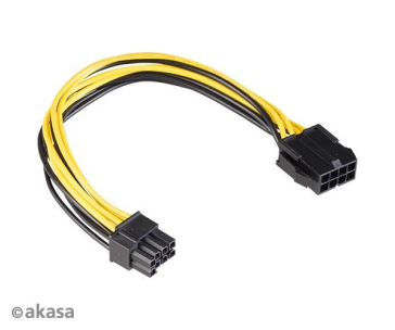 Rozbaleno - AKASA adaptér 12V ATX 8-Pin to PCIe 6+2 pin Adapter Cable