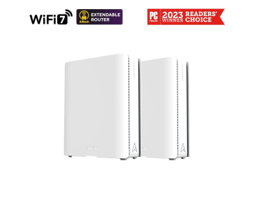 ASUS ZenWifi BQ16 2-pack, WiFi7 Extendable Router, AiMesh, 2x WAN/LAN, 3x LAN, 1x USB 3.0