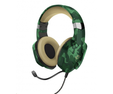 TRUST sluchátka GXT 323C Carus Gaming Headset, jungle camo