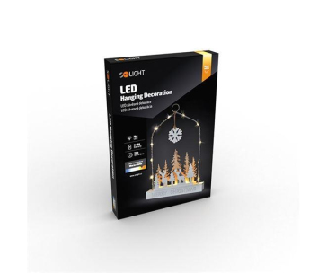 Solight LED závěsná dekorace - les s jeleny, 14x LED, 2x AA