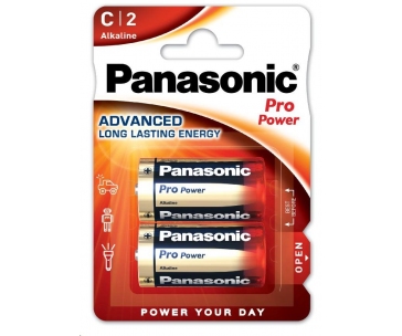 PANASONIC Alkalické baterie Pro Power LR14PPG/2BP C 1,5V (Blistr 2ks)