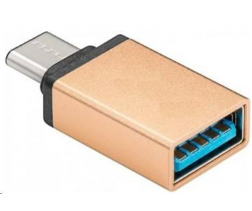 PREMIUMCORD Adaptér USB 3.1 C/male - USB 3.0 A/female, zlatý, OTG