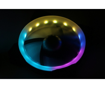 EUROCASE ventilátor RGB 120mm (Turbine blade, FullControl Led), set 6ks + controller