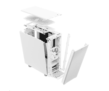 FRACTAL DESIGN skříň Define 7 Compact White Solid, USB 3.1 Type-C, 2x USB 3.0, bez zdroje, mATX