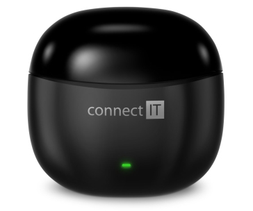 CONNECT IT Sluchátka True Wireless SonicBass, špunty do uší s mikrofonem, Bluetooth, černá