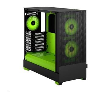 FRACTAL DESIGN skříň Pop Air RGB Green Core TG Clear Tint, 2x USB 3.0, bez zdroje, ATX