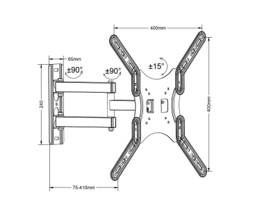 Otočný držák televize Fiber Mounts M7C59