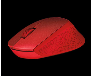 Logitech Wireless Mouse M330 Silent Plus, red