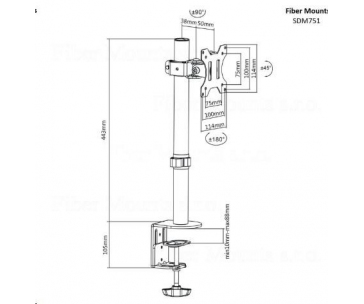 Fiber Mounts SDM751 - levný stolní držák na monitor