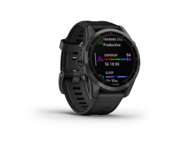 Garmin fenix 7s Solar, Gray/ Black Silicone Band, EU