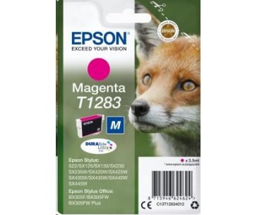 EPSON ink bar Singlepack "Liška" Magenta T1283 DURABrite Ultra Ink (3,5 ml)