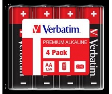 VERBATIM Alkalické baterie AA, 4 Pack - Shrink