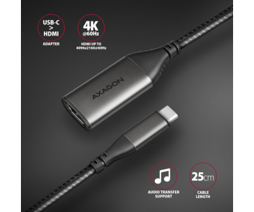 AXAGON RVC-HI2M, USB-C -> HDMI 2.0a redukce / adaptér, 4K/60Hz HDR10