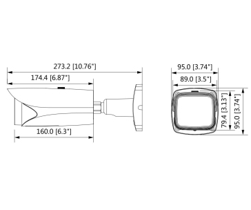 Dahua IPC-HFW5831E-ZE-2712, IP kamera, 8Mpx, 1/2.5” CMOS, objektiv 2,7-12 mm, IR<50, IP67, IK10