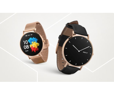 Garett Smartwatch Verona zlatá, černý řemínek