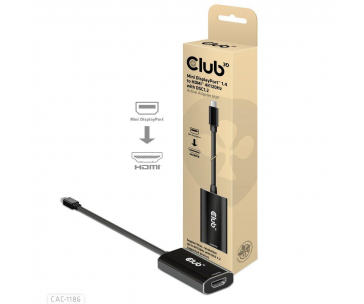 Club3D aktivní adaptér mini DisplayPort 1.4 na HDMI 4K120Hz s DSC1.2 M/F